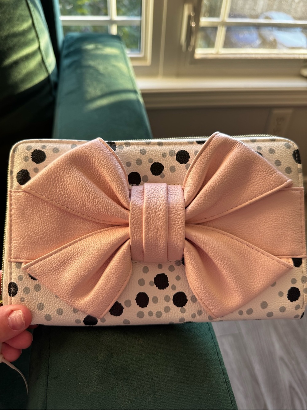 Betsey Johnston Pink Bow Accent Women's Wallet Clutch